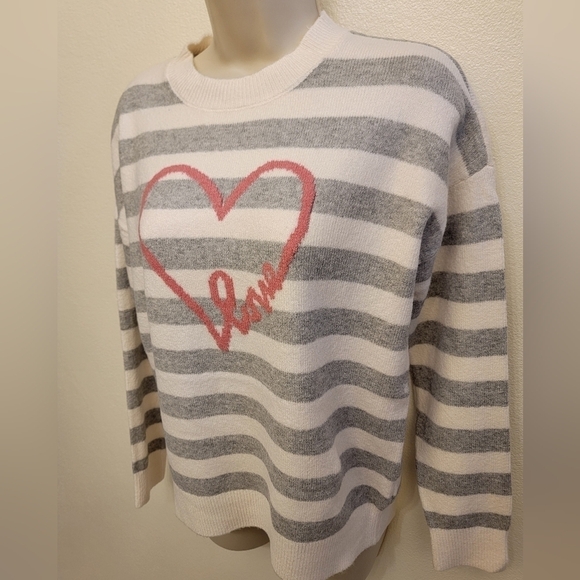 NWT Loft Striped Crew Neck Sweater - Picture 3 of 5